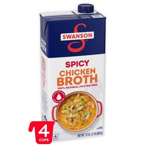 Swanson Gluten Free 100% Natural Spicy Chicken Broth - 32oz - 1 of 4