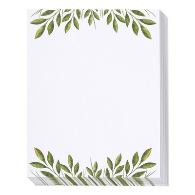 Best Paper Greetings 48x Leaf Themed Printer Friendly Stationery Letter Size Sheets, 8.5 x 11 Inches