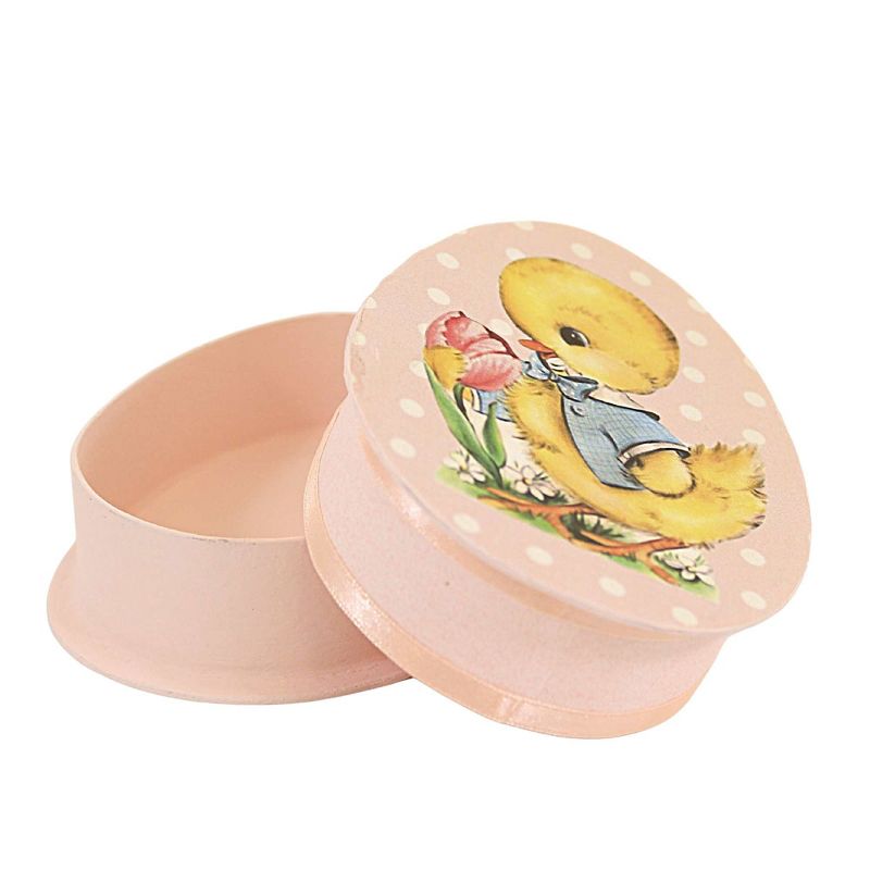 5.0 Inch Reto Pink Easter Mini Box Chick Vintage Artisan Figurines, 2 of 4