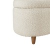 Kumasinova 48" Boucle Fabric End of Bed Ottoman Bench with Storage&Wood Legs,Accent Bench Bed Bench for Living Rom&Bedroom,400lbs Max - 3 of 4
