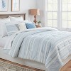 8pc Clipped Jacquard Stripe Comforter Bedding Set - Threshold™ : Target