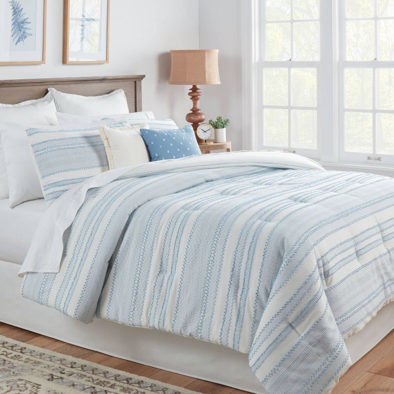 8pc Clipped Jacquard Stripe Comforter Bedding Set - Threshold™, 2 of 16