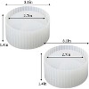 JDICTION 2PCS Round Candle Holder Molds, Striped Container Silicone Molds for Resin Cement, Jewelry Trinket Tray DIY - 3 of 4
