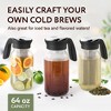 Impresa 64 oz Cold Brew Mason Jar Coffee Maker w/ Wide Mouth Cold Brew Coffee Pitcher, Lid, Bonus Gasket & Cold Brew Filter - 2 of 4