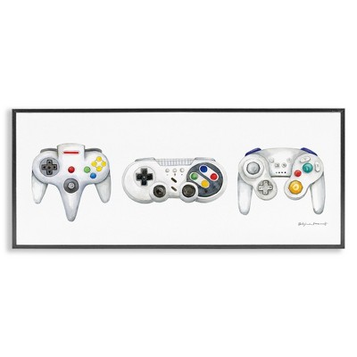 Stupell Industries Vintage Video Game Controllers, 24" x 10"