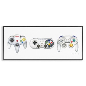 Stupell Industries Vintage Video Game Controllers, 24" x 10" - 1 of 4