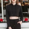 Anna-Kaci Women's Crop Top Sweatshirt Long Sleeve Hoodie Pullover - 2 of 4