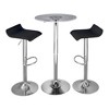3-Piece Bar Height Dining Set with Adjustable Table and 2 Upholstered Stools - 2 of 4