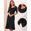 Allegra K Women's Business Casual Sheath Short Sleeve Party Cocktail Dress - 2 of 4