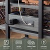 Aheaplus 4-Tier Wooden AV Component Media Stand Stereo Cabinet with Power Outlets and LED Lights - 4 of 4