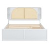 Whisen Queen Size Rattan Platform Bed with Two Drawers and Trundle - 4 of 4