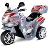 Infans Ride On Motorcycle, 6V Battery Powered 3 Wheels Electric Bicycle, Ride On Vehicle with Music, Horn, Headlights for Kids (Gray) - 3 of 4