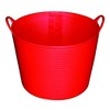 Little Giant FT11RED 11 Gallon Indoor Outdoor Heavy Duty Impact Resistant Multipurpose Farm Bucket Rubber Flex Tub with Handles (4 Pack) - 2 of 4