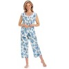 Collections Etc Floral Two Piece Capri Pajama Set - 4 of 4