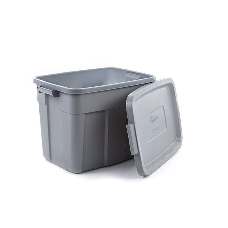 Rubbermaid 18gal Roughneck Storage Tote Gray, 5 of 11