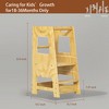 Dronkon Wood Toddler Tower, Toddler Kitchen Helper Step Stool, Nature - 2 of 4