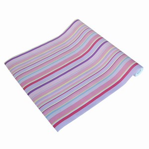 Slickblue Colorful Stripe Wallpaper Roll, 3 Design Options, Pre-pasted Removable Vinyl, 45 sq ft, Washable and Strippable - 1 of 3