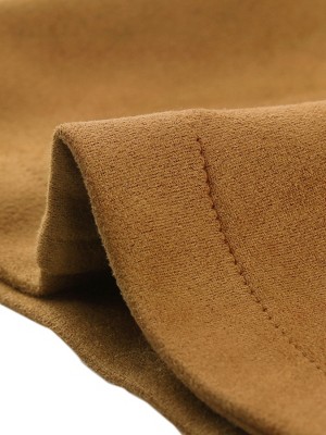 INSPIRE CHIC Women's Faux Suede Casual Sleeveless Biker Vest Jacket Camel X-Small — фото 4