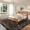 Large Living Room Rug Washable Modern Floral Accent Carpet with Non-Slip Backing, Ultra-Soft Low Pile Floor Cover for Dining Room - 3 of 4