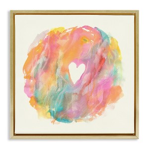 Stupell Industries Abstract Heart Fluid Mixed Pastels, 25" x 25" - 1 of 4