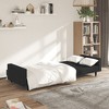 vidaXL Black Velvet 2-Seater Sleeper Sofa - Convertible Loveseat/Daybed for Living Room, Studio, Apartment - 2 of 4