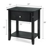 Costway Nightstand Beside Table Chest Sofa Table End Table Accent Table White - image 3 of 4