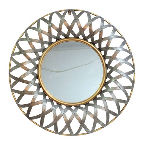 Northlight 24.75 Silver Cascading Orbs Round Wall Mirror : Target