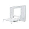 TIRAMISUBEST Full/Queen Size Murphy Bed with Bulit-in Desk and Bookshelves, Solid Wood Murphy Cabinet Bed with Open Shelves, Space Saving Design - 4 of 4