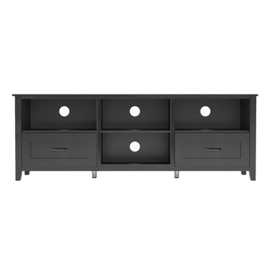 TV Stand with Drawers Open Shelf for TV Up to 70 Inches Large Storage Space Entertainment Center for Living Room Bedroom Black