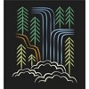 Adventure Society Waterfalls & Pine Trees Crew Neck Long Sleeve Adult Tee - 2 of 2