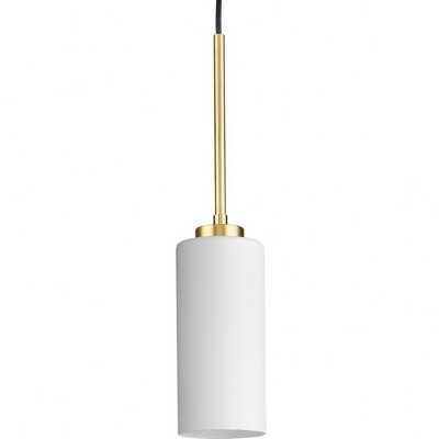 Progress Lighting Cofield 1-Light Pendant, Vintage Brass, Glass Shade