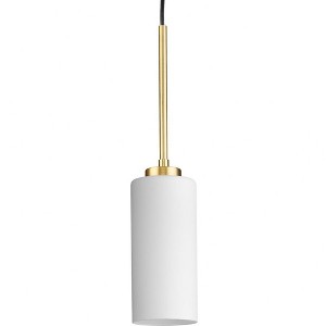 Progress Lighting Cofield 1-Light Pendant, Vintage Brass, Glass Shade - 1 of 1