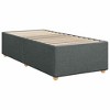 vidaXL Twin Bed Frame - Upholstered Dark Gray Modern Single Bedstead with Slat Support, Bedroom Furniture, Fabric Upholstered - 2 of 4