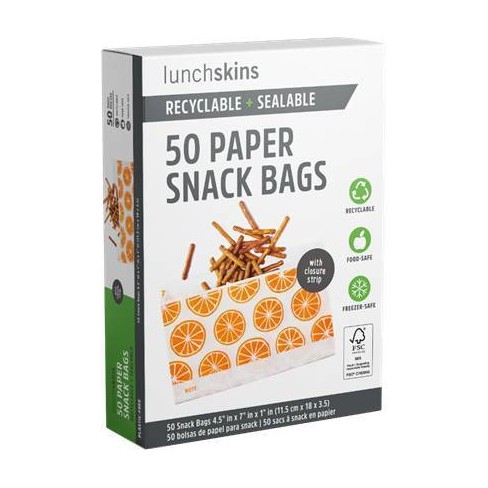 Lunchskins Recyclable Paper Snack Bags 50ct