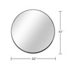 FONTOI 32" Round Bathroom Vanity Mirrors, Dressing Mirror for Bathroom Living Room Bedroom, Black, 32"*1.1"*32" - 3 of 4