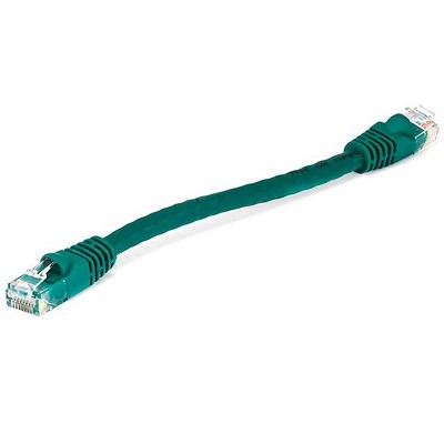 Monoprice Cat6 Ethernet Patch Cable - 0.5 Feet - Green | Network Internet Cord - RJ45, Stranded, 550Mhz, UTP, Pure Bare Copper Wire, 24AWG