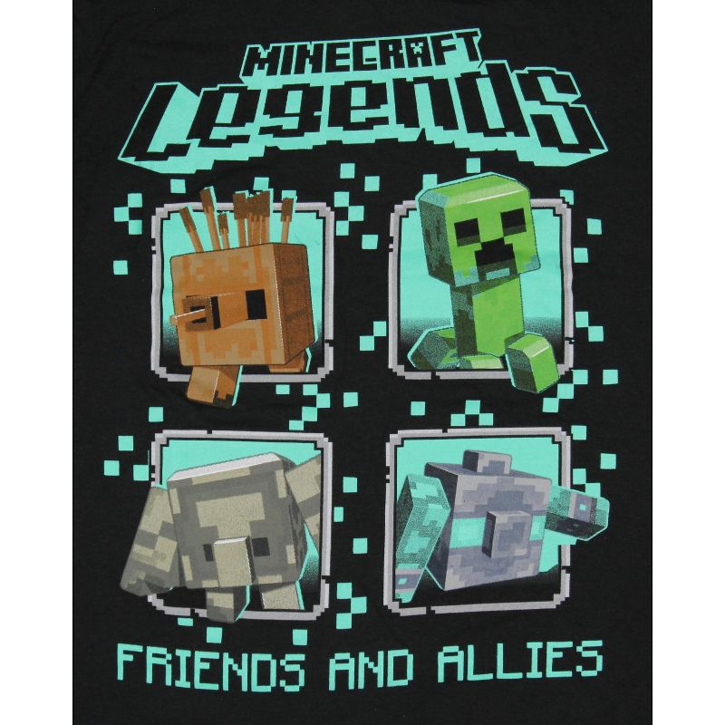 Minecraft Legends Big Boys' Friends And Allies Graphic Print T-Shirt Kids, 2 of 4