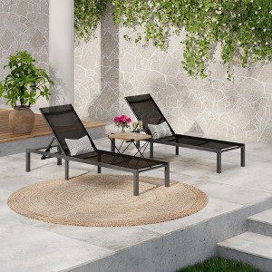 Oversart Westport Outdoor Chaise Lounge (Set Of 2) - 1 of 4