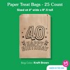 Big Dot of Happiness Adult 40th Birthday Kraft Brown Paper Treat Bags, Individual Greaseproof Brown Paper Sandwich Cookie Bags - 25 Count - 4 of 4