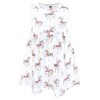 Hudson Baby Infant and Toddler Girls Cotton Dress and Cardigan Set, Carousel Horse - 4 of 4