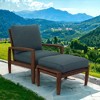 Courtyard Casual Avalon FSC Teak 2 pc Club Chair and Ottoman Set - 2 of 4