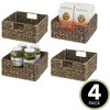 Mdesign Hyacinth Kitchen Storage Basket With Handles, 4 Pack : Target