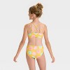 Girls' Island Keepsake Floral Printed Swimwear Set - Cat & Jack™ Yellow - 2 of 4