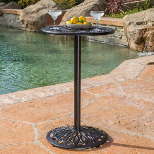 Coolbibila 1 Piece Outdoor Copper Metal Patio Bar Table,Cast Aluminum Patio Dining Table With Antique Copper Finish,Chairs Are Not Included - 1 of 4