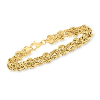 Ross-Simons 10kt Yellow Gold Flat Modified Byzantine Bracelet