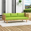Wood Daybed, Slat Panel Seating Sofa, 3 Seater Wooden Sofa Bed For Bedroom Living Room, Wood Platform Bed Frame - 3 of 4