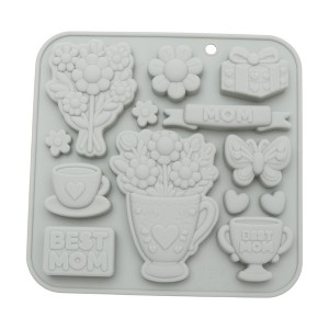 Unique Bargains Chocolate Mould 13-Cavity Mother's Day Candy Mould Hand Wash 5.87"x5.75"x0.63" 1 Pc - 1 of 4