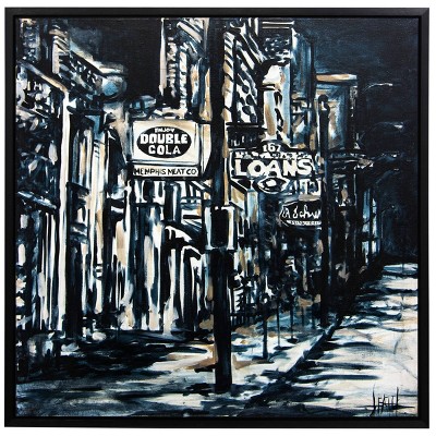 Tennessee Vintage Beale Street Hand Embellished High Gloss Coated Unframed Wall Canvas - StyleCraft