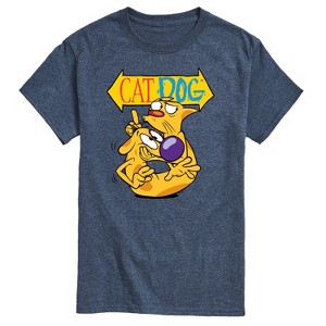 Men's - Nickelodeon - Cat Dog Sign Short Sleeve Graphic T-Shirt - 1 of 4