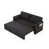NicBex Modern Pull Out Sofa Bed Velvet Convertible Sleeper Sofa with Storage Pockets and Swivel Phone Stand for Living Room - 3 of 4